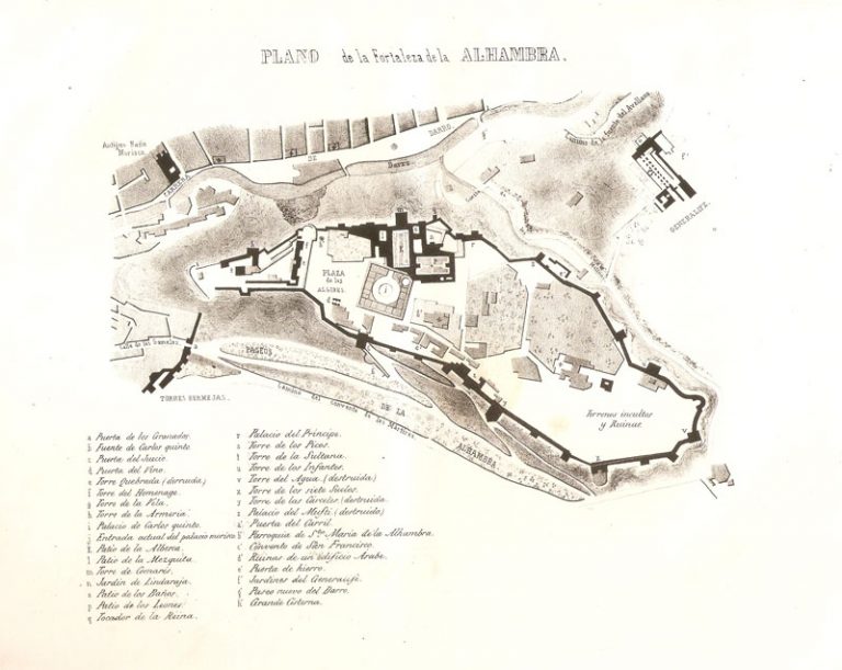 Plano De La Alhambra Del Siglo XIX – Grabados Laurence Shand